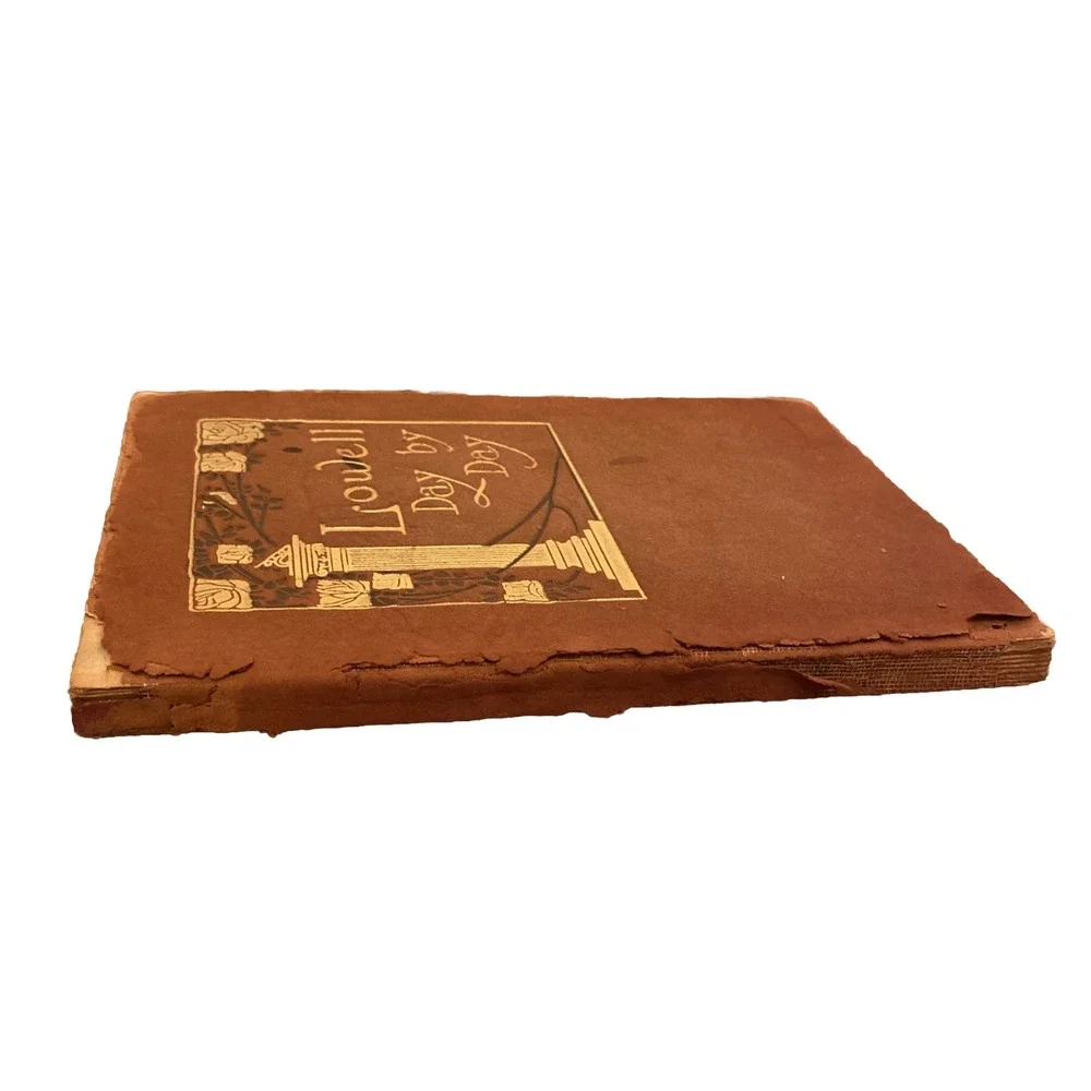 Antique Lowell Day by Day 1910 Suede Bound University‎ Press Daily Poems